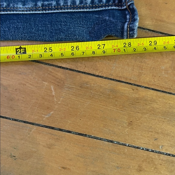 EUC American Eagle Outfitters Distressed Artist Flare Distressed Blue Jeans - Picture 13 of 13